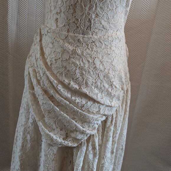 NWT Le Victoria Lace Sleeveless Bridal Dress Formal Dress Vintage Size 8 - Picture 3 of 15